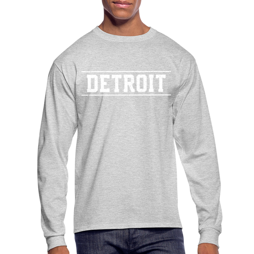 Detroit Men's Long Sleeve T-Shirt - heather gray