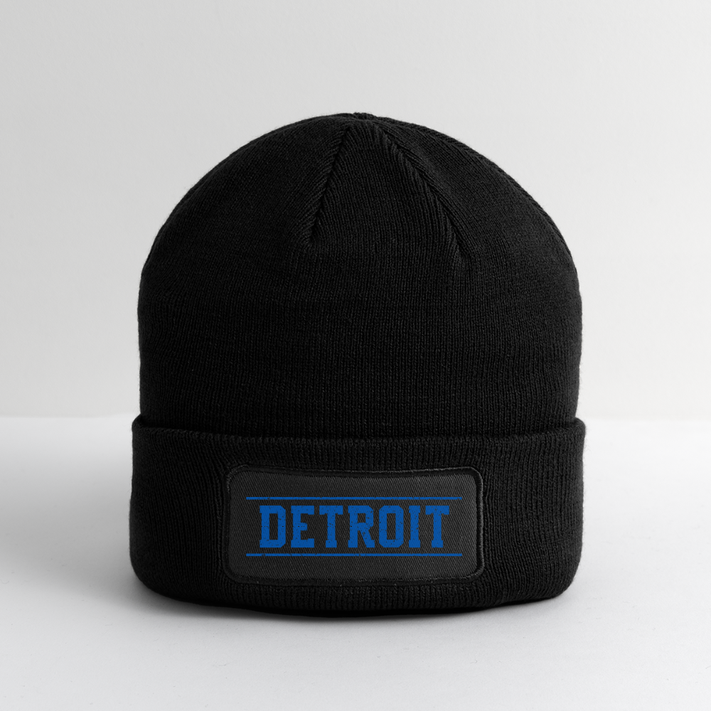 Detroit Patch Beanie - black