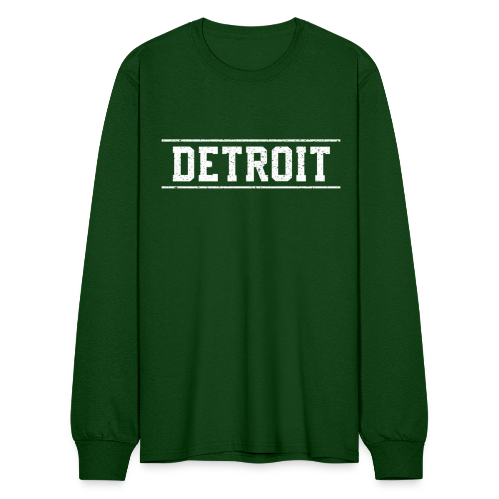Detroit Men's Long Sleeve T-Shirt - forest green