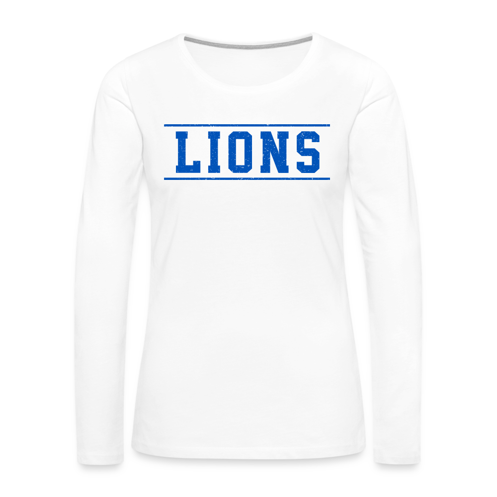 Lions Women's Premium Long Sleeve T-Shirt - white