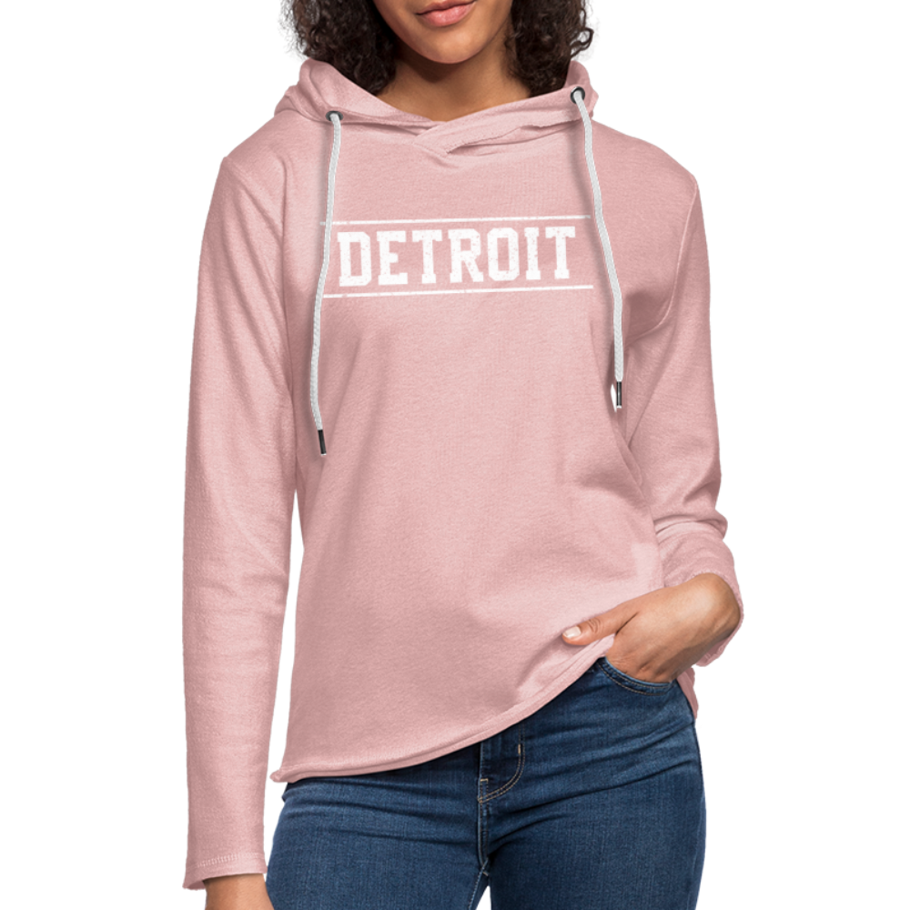 Detroit Unisex Lightweight Terry Hoodie - cream heather pink