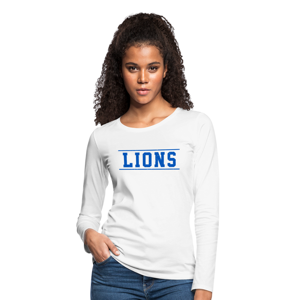 Lions Women's Premium Long Sleeve T-Shirt - white