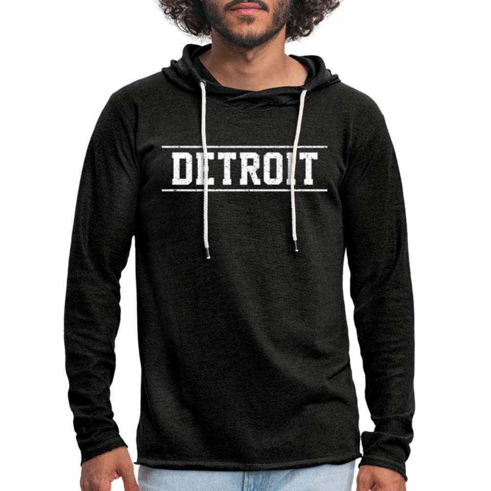 Detroit Unisex Lightweight Terry Hoodie - charcoal grey