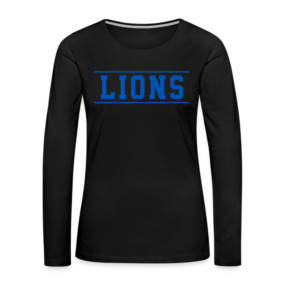 Lions Women's Premium Long Sleeve T-Shirt - black