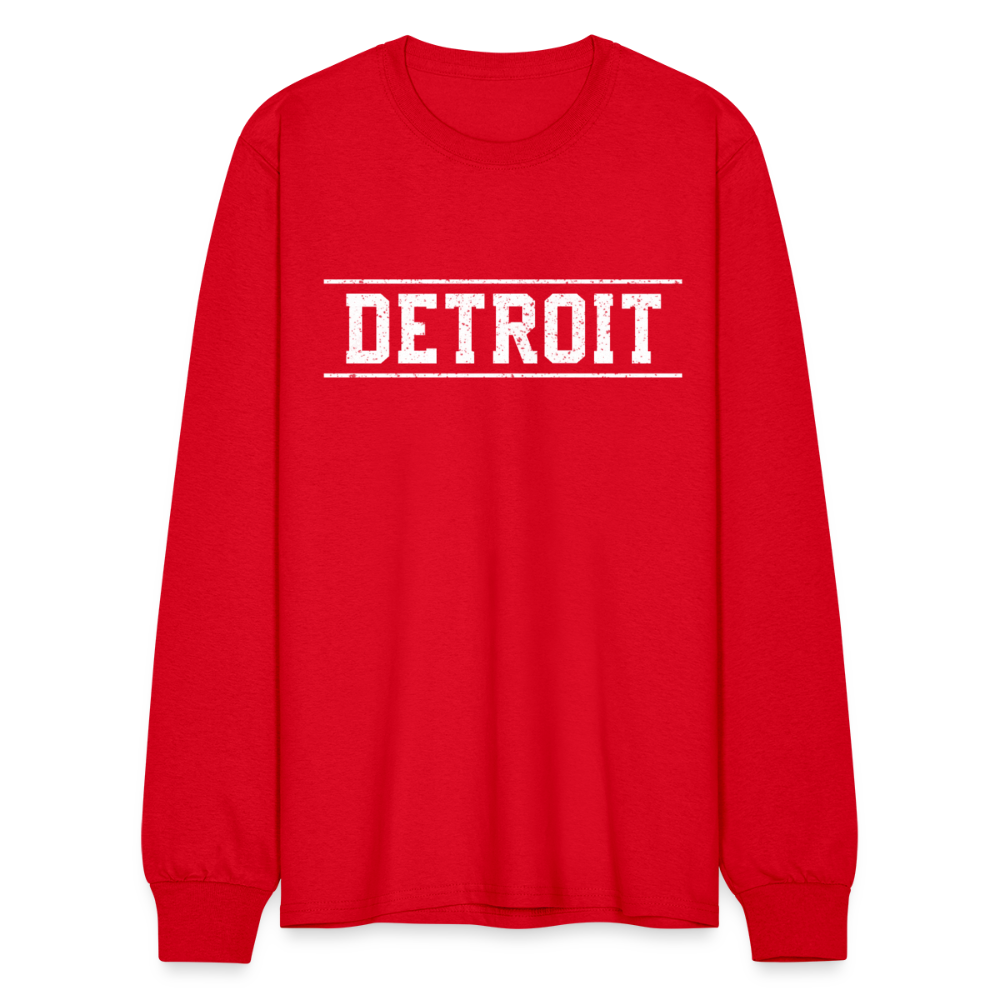 Detroit Men's Long Sleeve T-Shirt - red