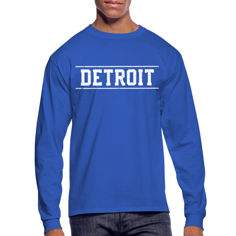 Detroit Men's Long Sleeve T-Shirt - royal blue