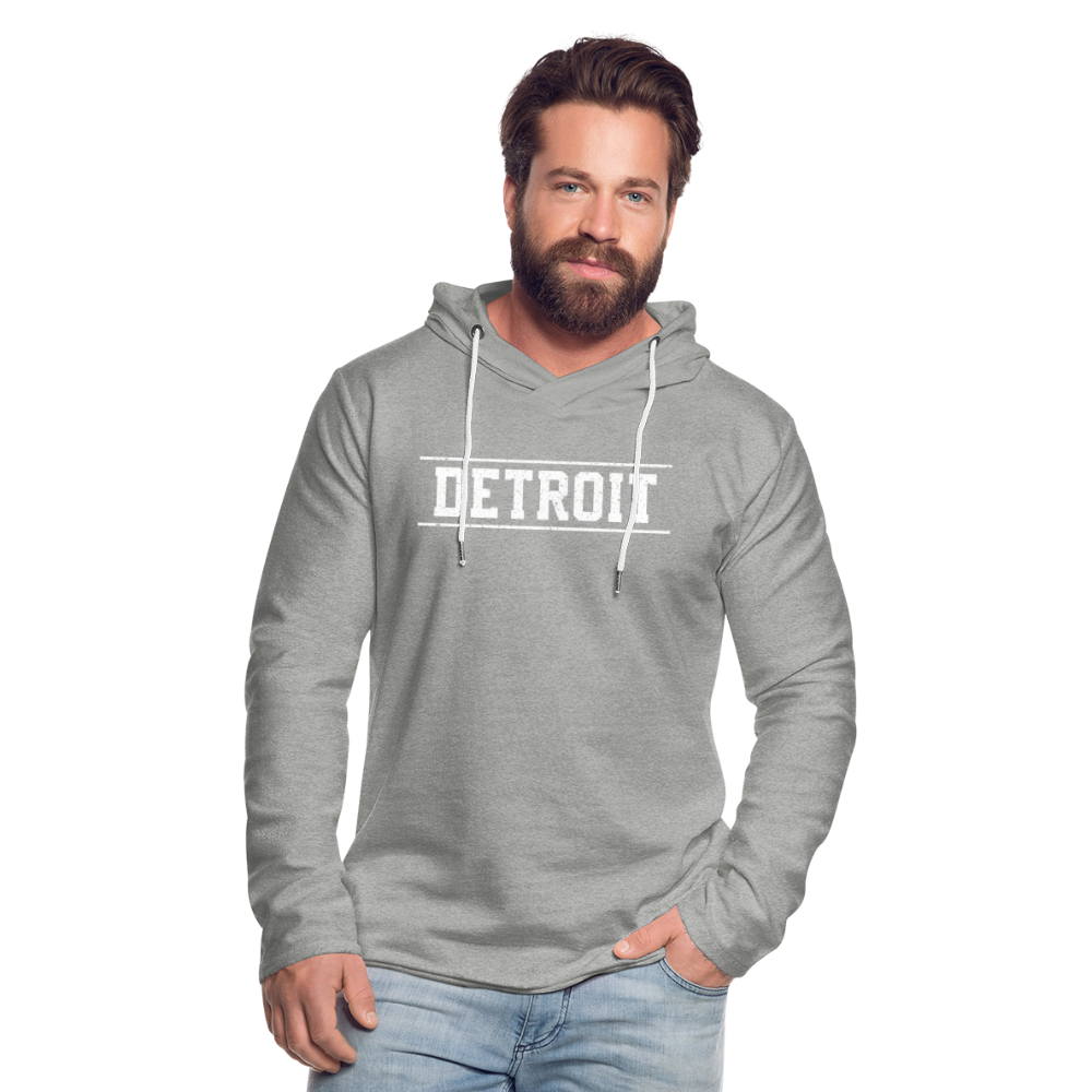 Detroit Unisex Lightweight Terry Hoodie - heather gray