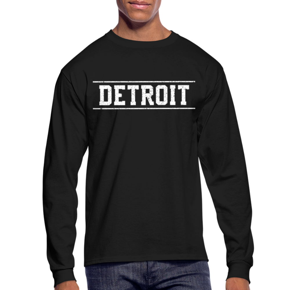 Detroit Men's Long Sleeve T-Shirt - black