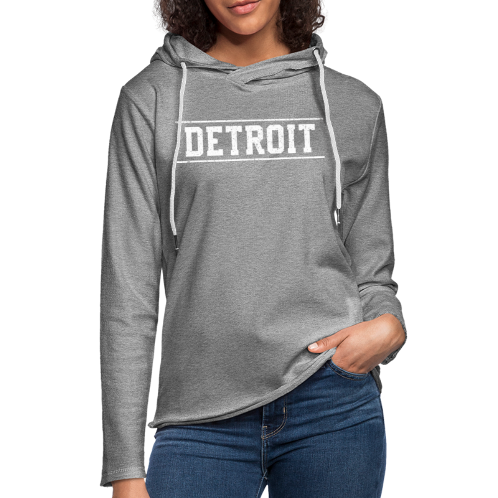 Detroit Unisex Lightweight Terry Hoodie - heather gray