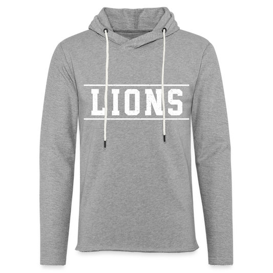 Lions Unisex Lightweight Terry Hoodie - heather gray