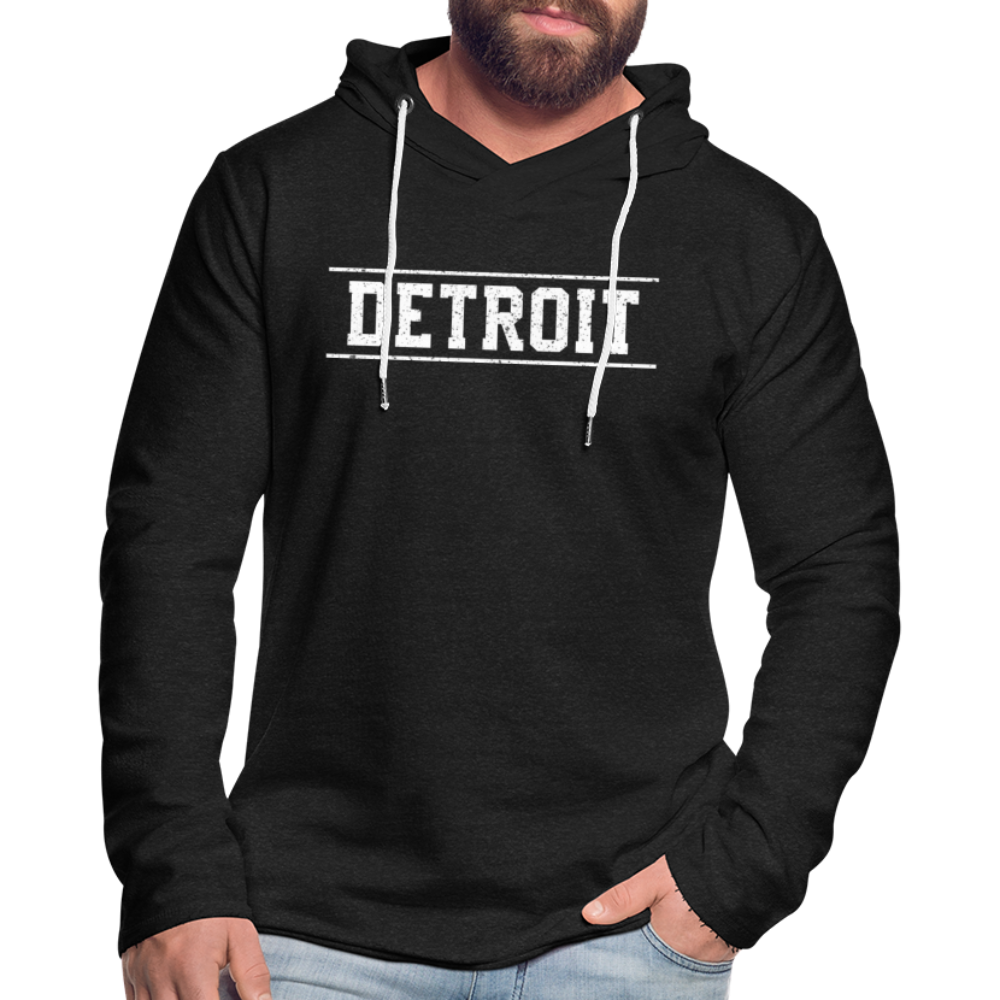 Detroit Unisex Lightweight Terry Hoodie - charcoal grey