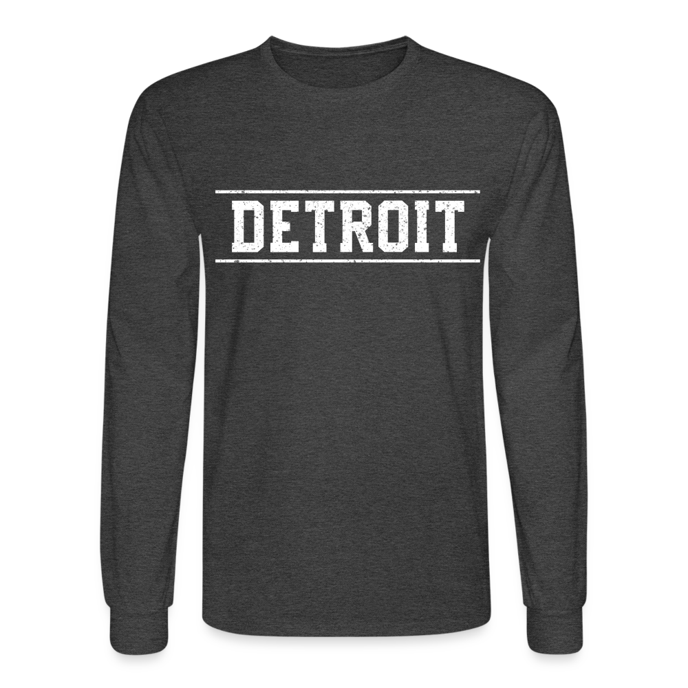 Detroit Men's Long Sleeve T-Shirt - heather black