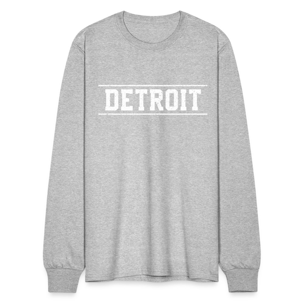 Detroit Men's Long Sleeve T-Shirt - heather gray
