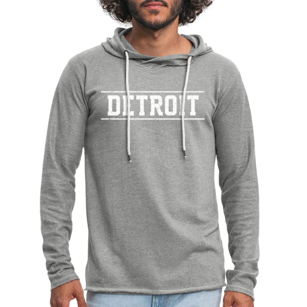 Detroit Unisex Lightweight Terry Hoodie - heather gray