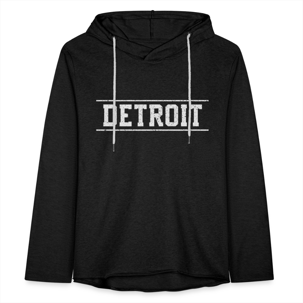 Detroit Unisex Lightweight Terry Hoodie - charcoal grey