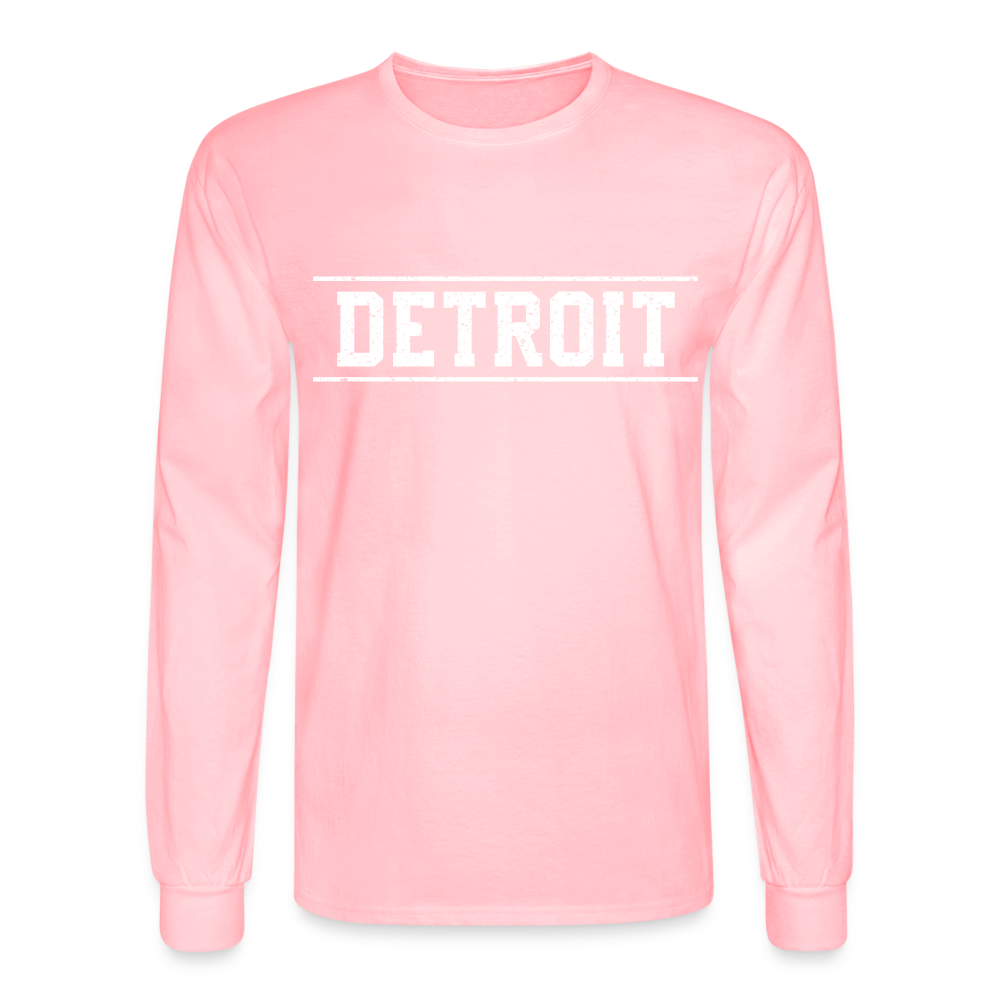 Detroit Men's Long Sleeve T-Shirt - pink