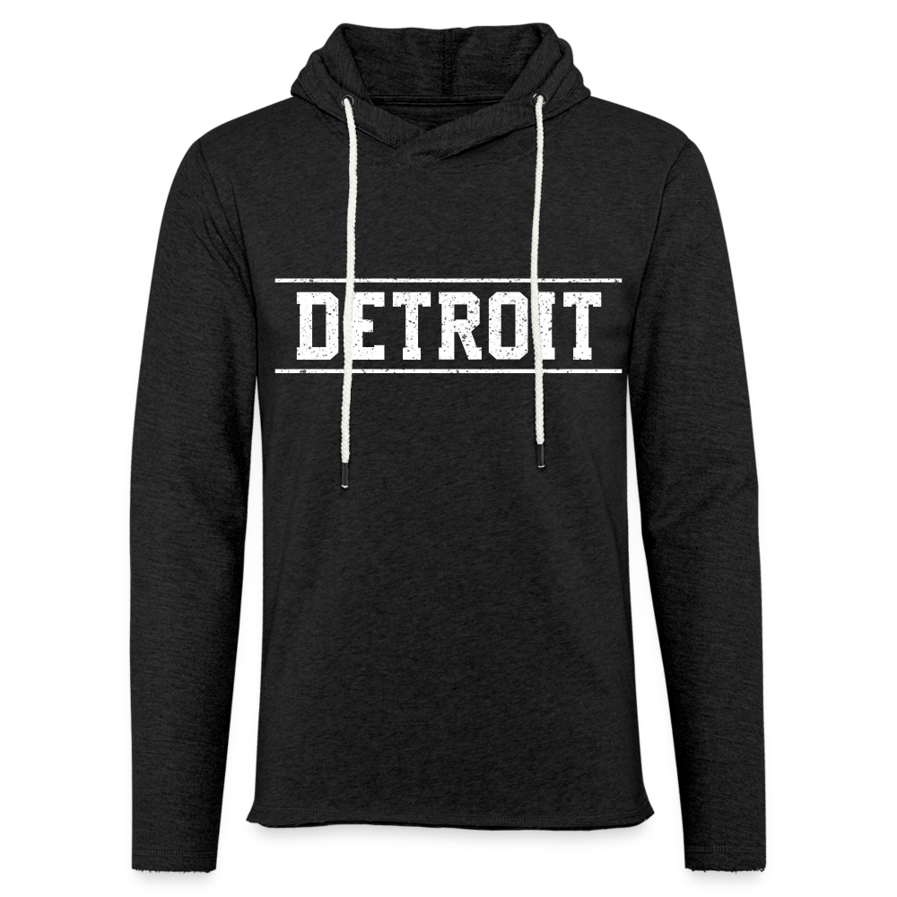 Detroit Unisex Lightweight Terry Hoodie - charcoal grey