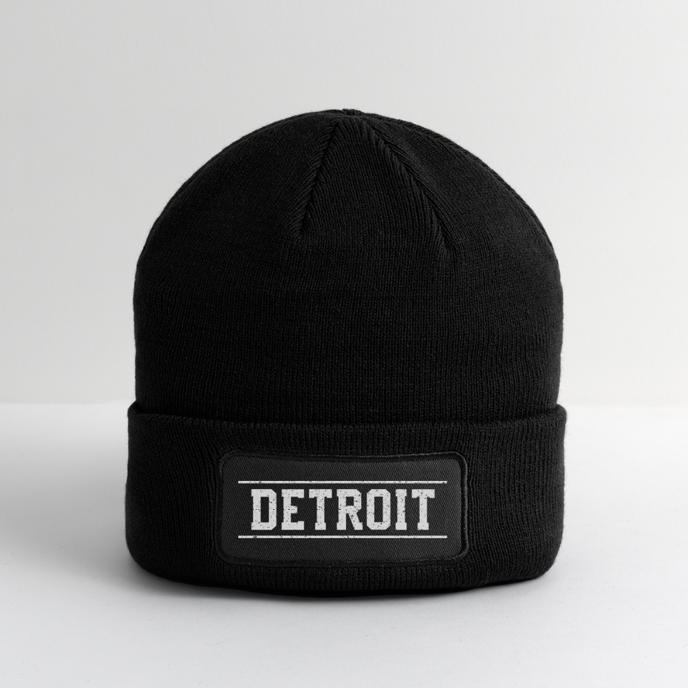 Detroit Patch Beanie - black