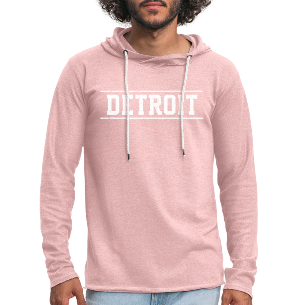 Detroit Unisex Lightweight Terry Hoodie - cream heather pink