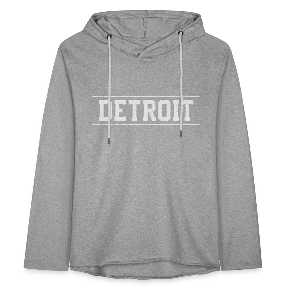 Detroit Unisex Lightweight Terry Hoodie - heather gray