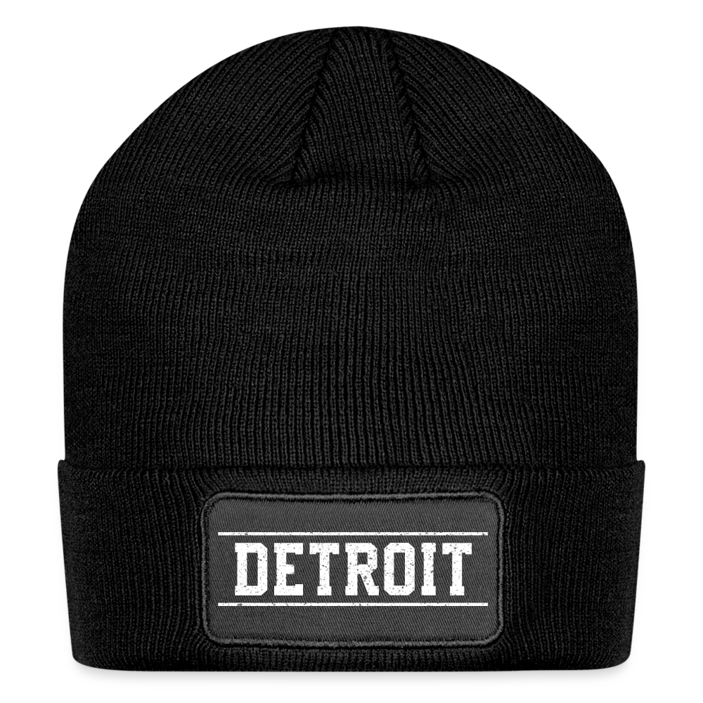Detroit Patch Beanie - black