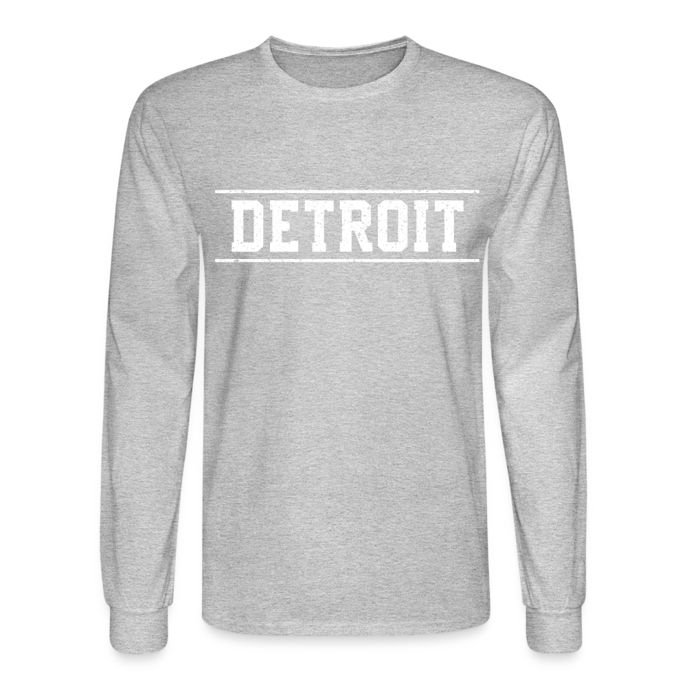 Detroit Men's Long Sleeve T-Shirt - heather gray