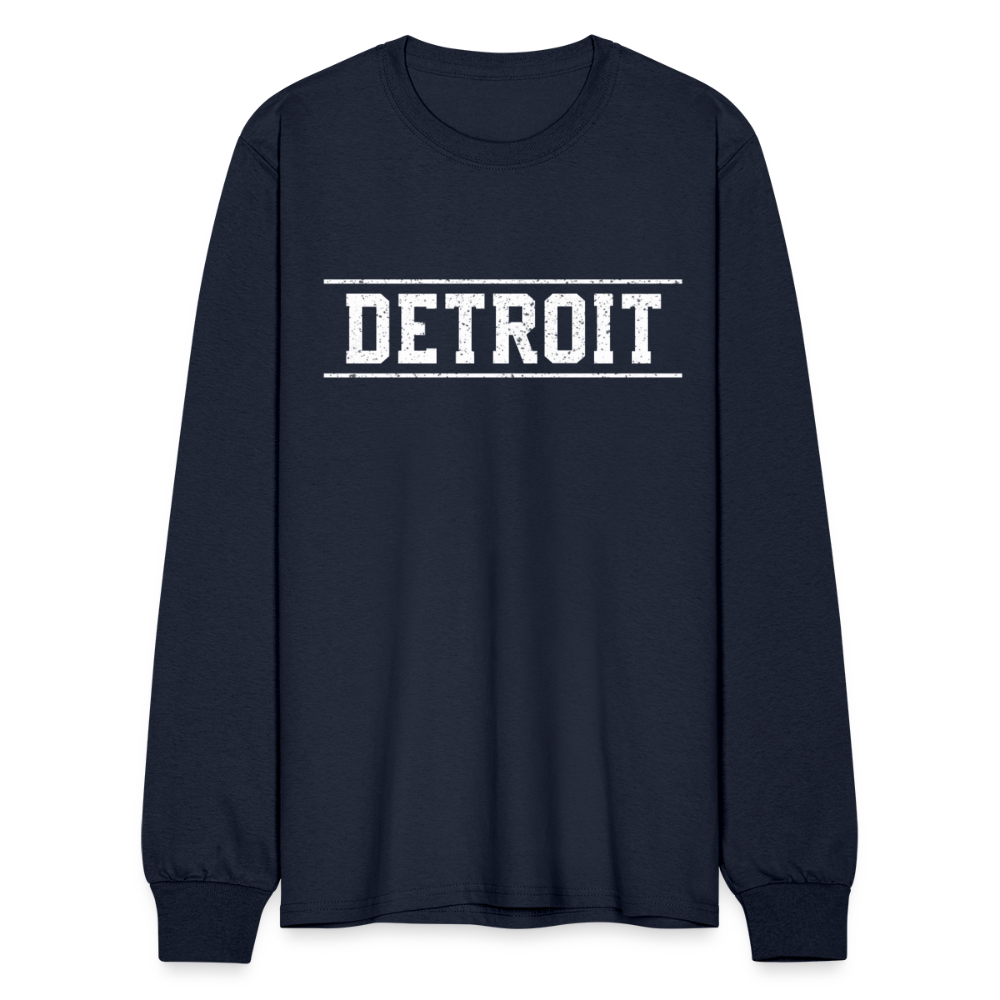 Detroit Men's Long Sleeve T-Shirt - navy