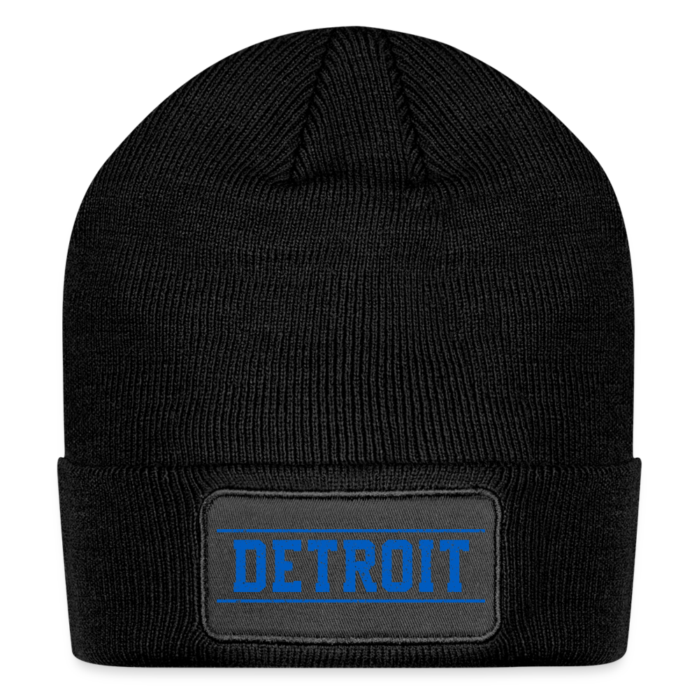 Detroit Patch Beanie - black