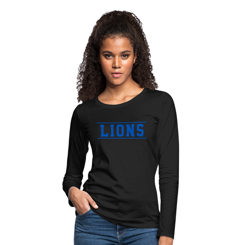 Lions Women's Premium Long Sleeve T-Shirt - black