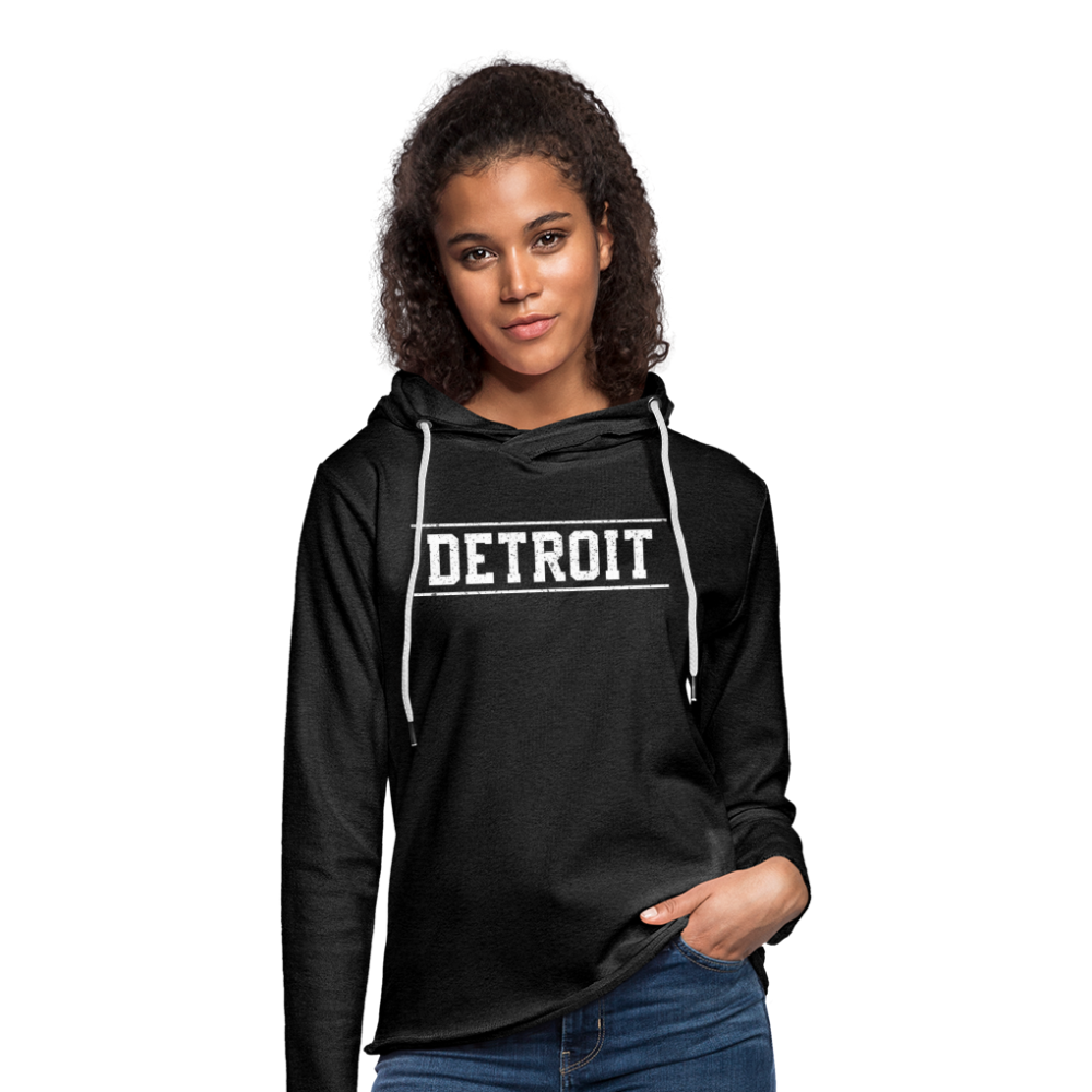 Detroit Unisex Lightweight Terry Hoodie - charcoal grey