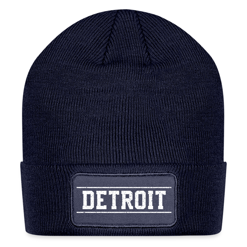 Detroit Patch Beanie - navy