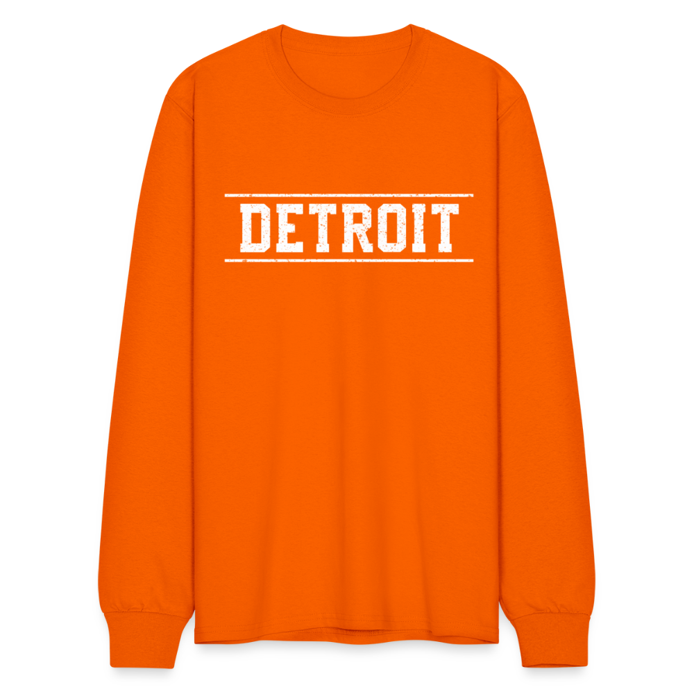 Detroit Men's Long Sleeve T-Shirt - orange