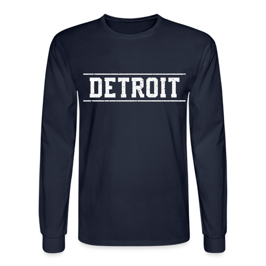 Detroit Men's Long Sleeve T-Shirt - navy