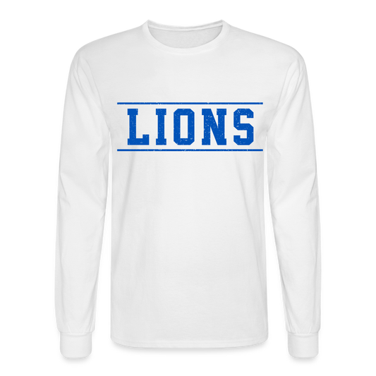 Lions Men's Long Sleeve T-Shirt - white