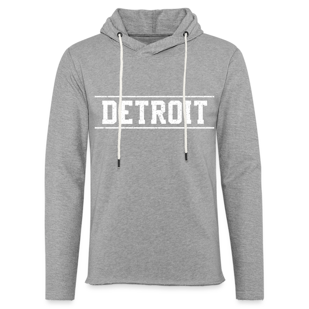 Detroit Unisex Lightweight Terry Hoodie - heather gray
