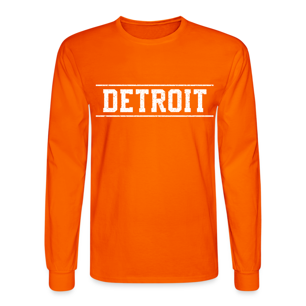 Detroit Men's Long Sleeve T-Shirt - orange