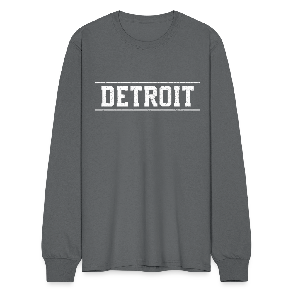 Detroit Men's Long Sleeve T-Shirt - charcoal