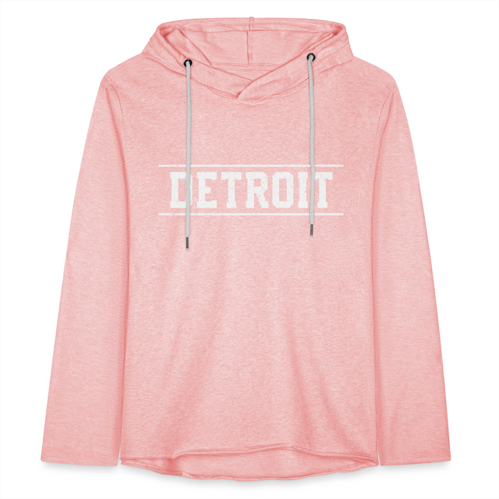 Detroit Unisex Lightweight Terry Hoodie - cream heather pink