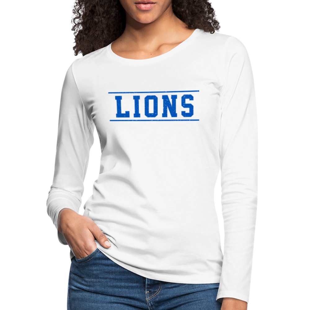 Lions Women's Premium Long Sleeve T-Shirt - white