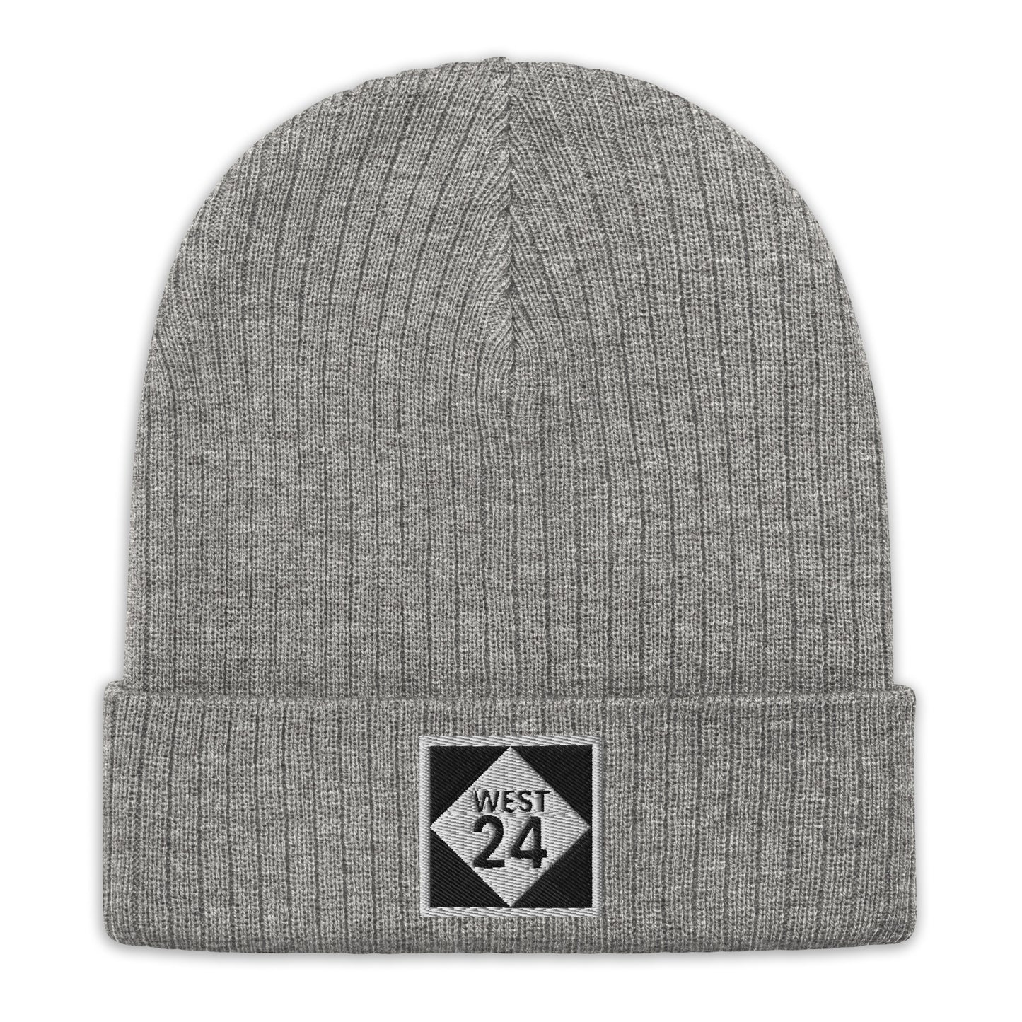 Ribbed Eco Knit Embroidered Revolution Highway Beanie