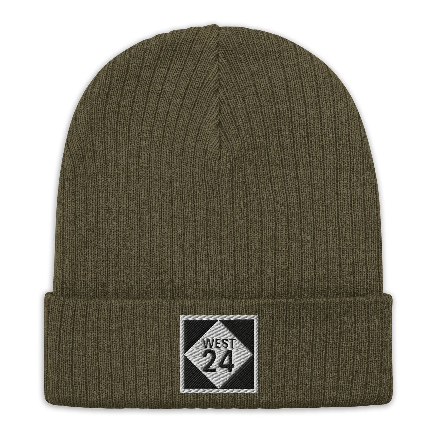 Ribbed Eco Knit Embroidered Revolution Highway Beanie