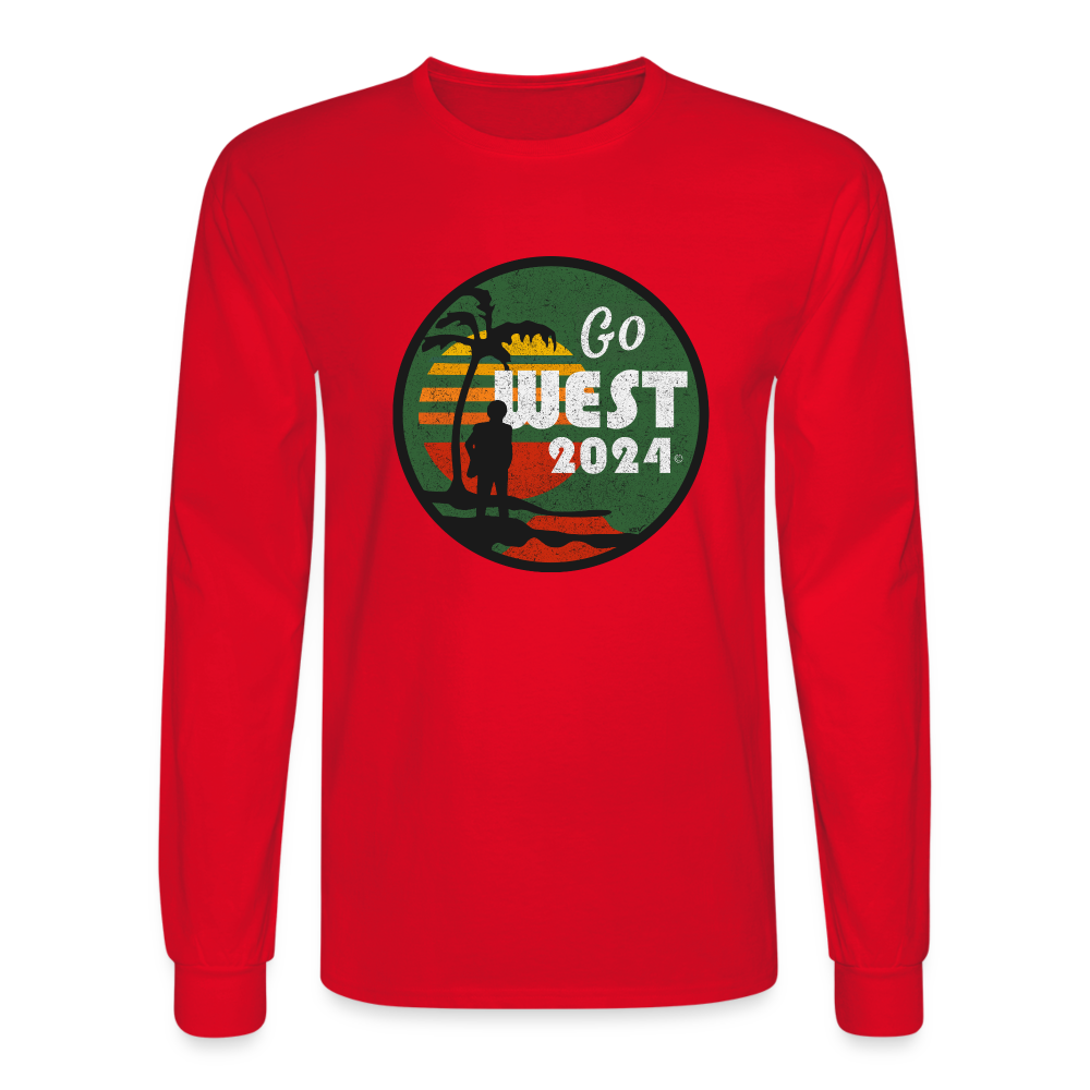 Men's Go West Long Sleeve T-Shirt - red