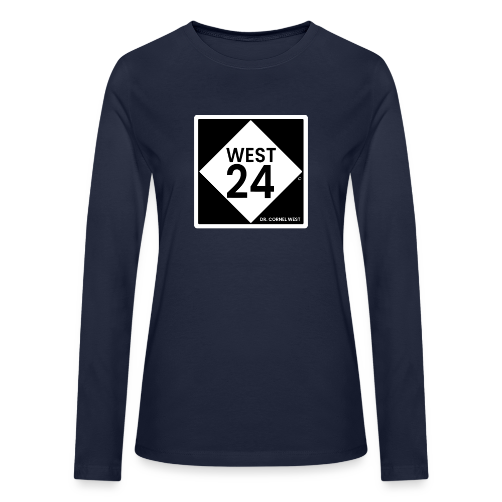 Bella + Canvas Women's Long Sleeve T-Shirt - navy