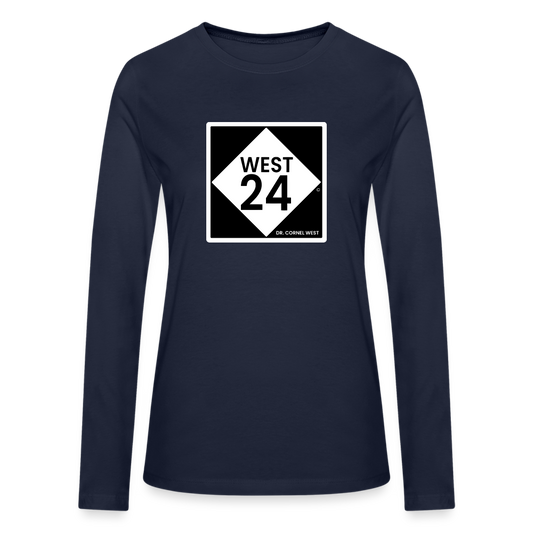 Bella + Canvas Women's Long Sleeve T-Shirt - navy