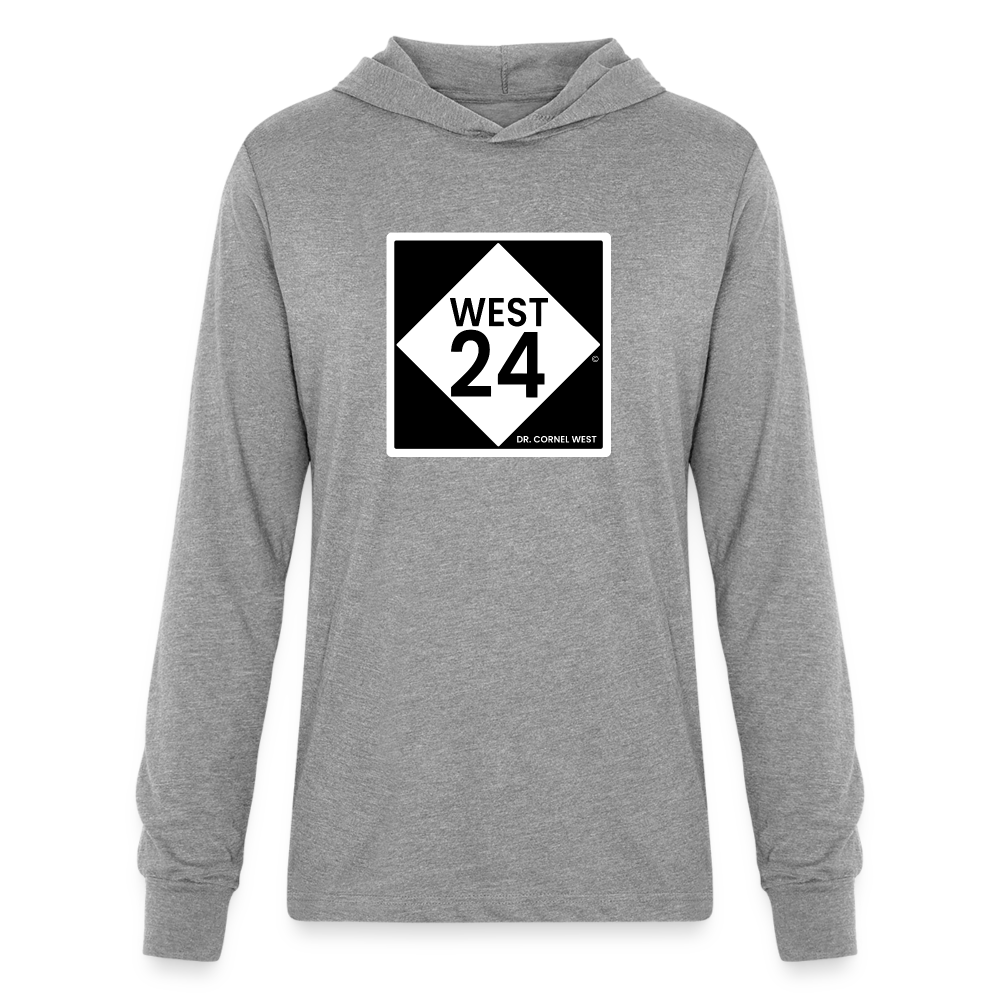 Unisex Long Sleeve Highway Hoodie Shirt - heather grey