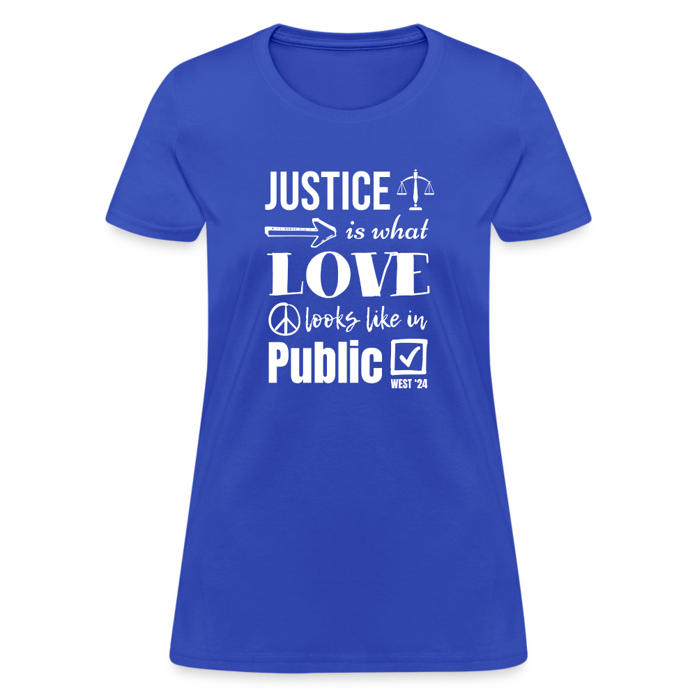 Women's Justice T-Shirt - royal blue