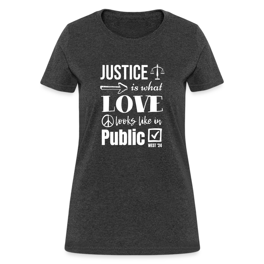 Women's Justice T-Shirt - heather black
