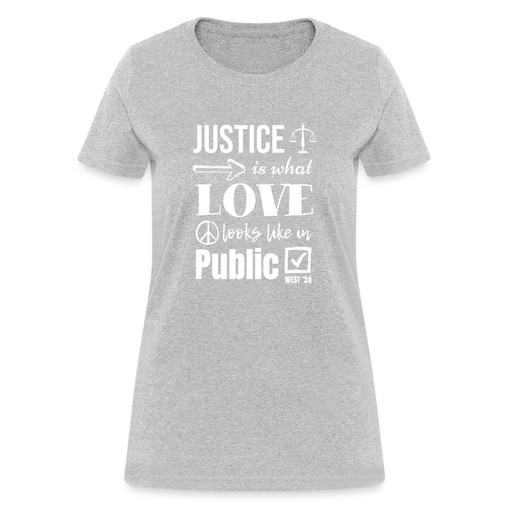 Women's Justice T-Shirt - heather gray