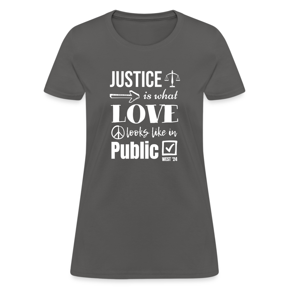 Women's Justice T-Shirt - charcoal