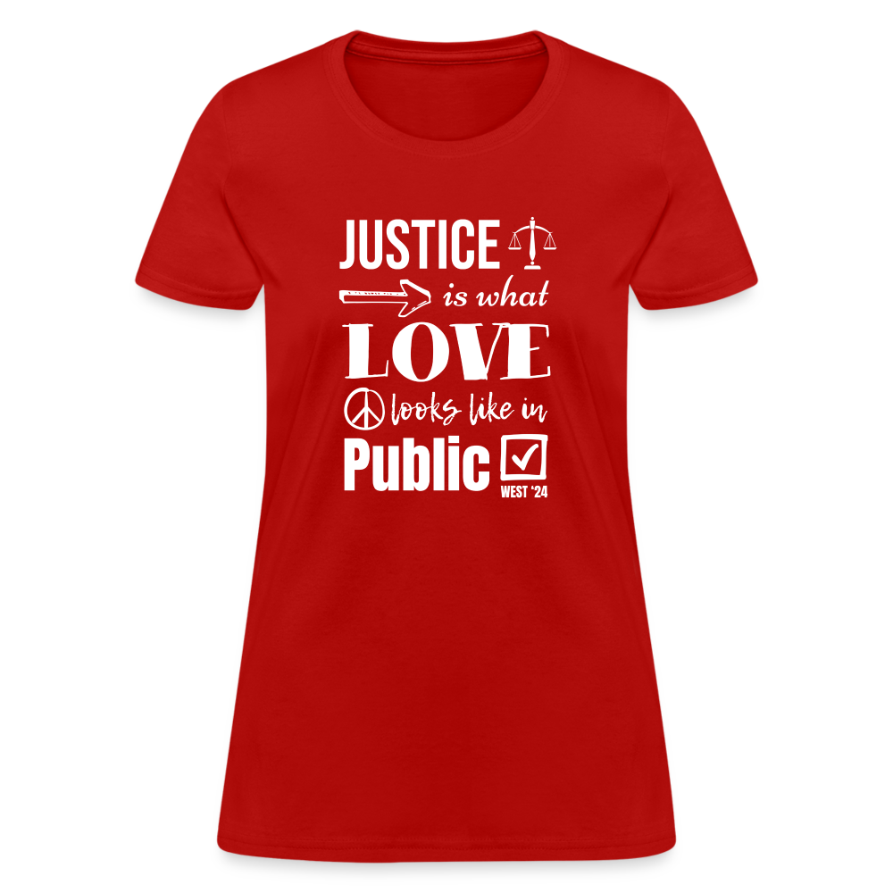 Women's Justice T-Shirt - red